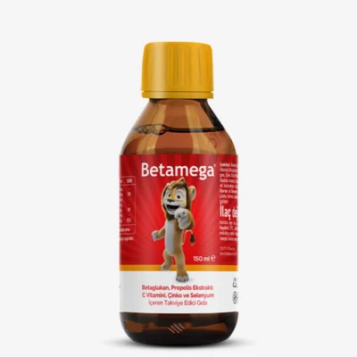 Betamega Liquid - Dietary Supplement in Liquid Form Containing Beta-Glucan, Propolis, Vitamin C, Zinc, and Selenium