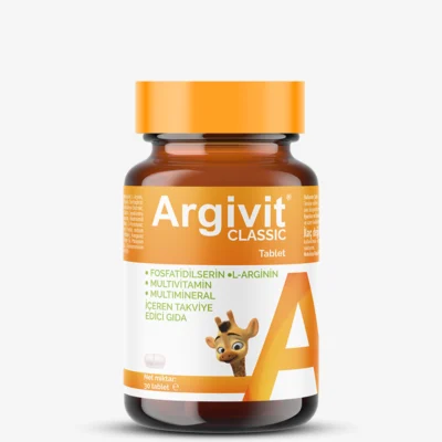 Argivit Classic Tablet - Fosfotidilserin, L-Arjinin, Multivitamin ve Multimineral İçeren Tablet Form Takviye Edici Gıda